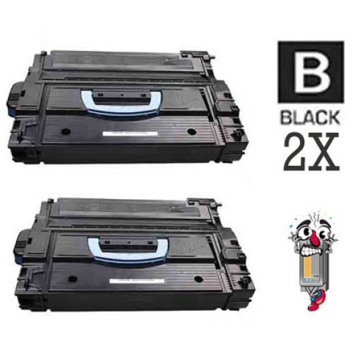 2 Pack Hewlett Packard C8543X HP43X Black High Yield Laser Toner Cartridge Premium Compatible