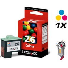 Lexmark #26 10N0026 Color Inkjet Cartridge Remanufactured