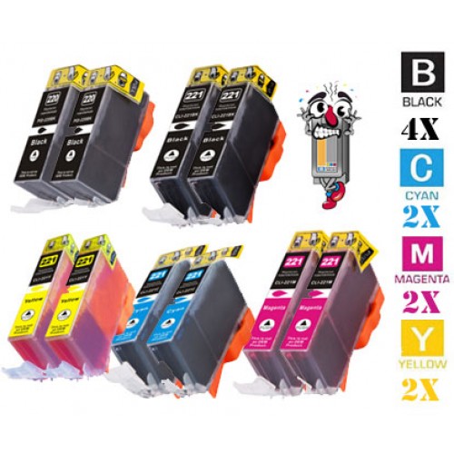 10 PACK Canon PGI220 CLI221 combo Ink Cartridges Remanufactured