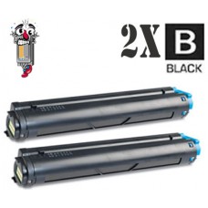 2 PACK Okidata 43502301 Type 9 Black combo Laser Toner Cartridge