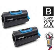 2 PACK Okidata 45460508 Black combo Laser Toner Cartridge Premium Compatible