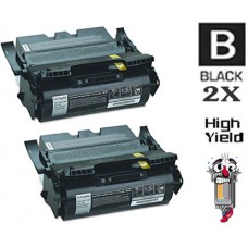 2 PACK Lexmark 64415XA High Yield Toner Cartridges Premium Compatible