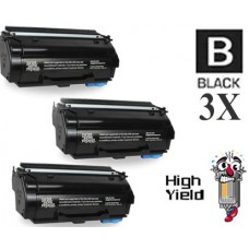 3 PACK Genuine Lexmark 55B1H00 Black High Yield Laser Toner Cartridge