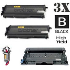 3 PACK Brother TN360 DR360 combo Laser Toner Cartridges Premium Compatible