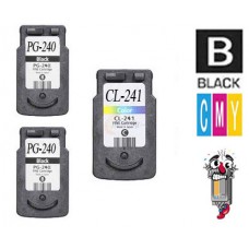 3 PACK Canon PG240 CL241 combo Ink Cartridges Remanufactured