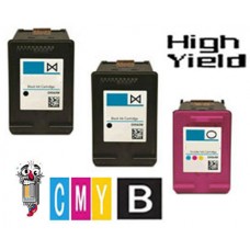 3 PACK Hewlett Packard HP60XL High Yield combo Ink Cartridges Remanufactured