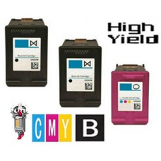 3 PACK Hewlett Packard HP64XL Black High Yield Ink Cartridge Remanufactured