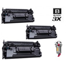 3 PACK Hewlett Packard CF287A Black combo Laser Toner Cartridge Premium Compatible