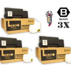 3 PACK Genuine Kyocera Mita TK342 Black combo Laser Toner Cartridge
