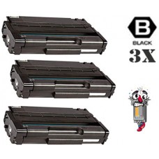 3 PACK Ricoh 406465 Black High Yield combo Laser Toner Cartridge Premium Compatible