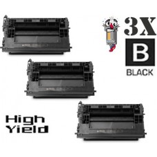 3 PACK Hewlett Packard HP37X CF237X High Yield combo Laser Toner Cartridge Premium Compatible