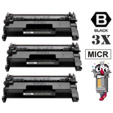 3 PACK Genuine Hewlett Packard CF258XM mICR High Yield combo Laser Toner Cartridges