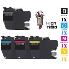 4 PACK Brother LC3013 High Yield Inkjet Cartridge Remanufactured