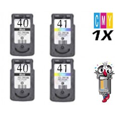 4 PACK Canon PG40 CL41 combo Ink Cartridges Remanufactured