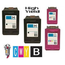 4 PACK Hewlett Packard HP60XL High Yield combo Ink Cartridges Remanufactured