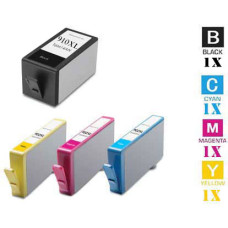 4 PACK Hewlett Packard HP910XL High Yield combo Ink Cartridges Remanufactured