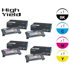 4 PACK Lexmark C500H2 High Yield Toner Cartridges Premium Compatible