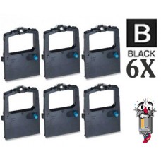 Genuine Okidata 52102001 Black Printer Ribbon 6-pack