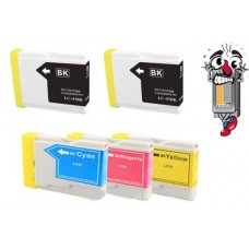5 PACK Brother LC51 combo Ink Cartridges Remanufactured