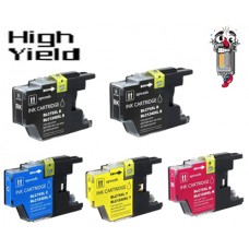 5 PACK Brother LC79 Extra High Yield combo Ink Cartridges Remanufactured