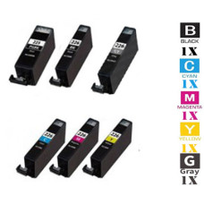 6 PACK Canon PGI225 CLI226 combo Ink Cartridges Remanufactured