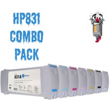 7 PACK Hewlett Packard HP831 Ink Cartridge Premium Compatible