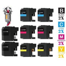 8 PACK Brother LC203 combo Ink Cartridges Remanufactured