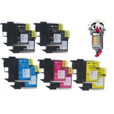 8 PACK Brother LC61 combo Ink Cartridges Remanufactured