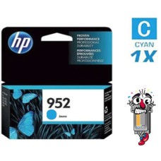 Genuine Hewlett Packard HP952 Cyan Inkjet Cartridge