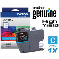 Genuine Brother LC401XLC Cyan Inkjet Cartridge Genuine Brother LC401XLC Cyan Inkjet Cartridge