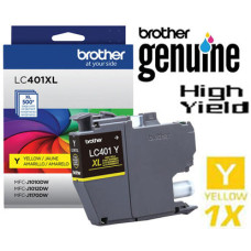 Genuine Brother LC401XLY Yellow Inkjet Cartridge Genuine Brother LC401XLY Yellow Inkjet Cartridge