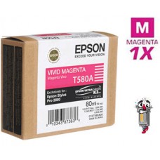 Genuine Epson T580A00 VIVID Magenta Inkjet Cartridge