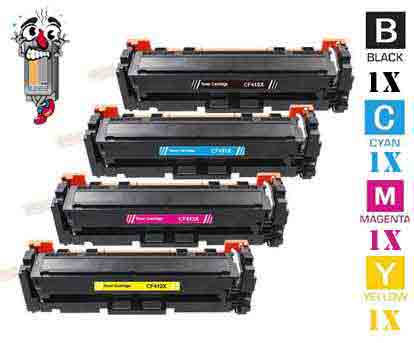 4 Piece Bulk Set Hewlett Packard HP410X High Yield combo Laser Toner Cartridges