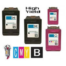 4 Piece Bulk Set Hewlett Packard HP67XL High Yield Tri-Color Inkjet Cartridge