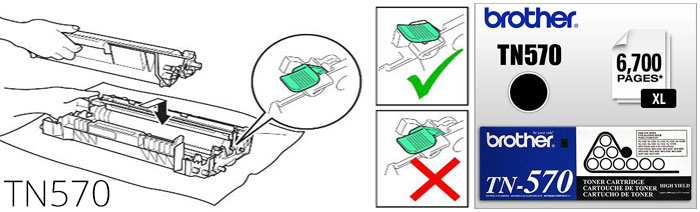How to reset Brother TN570 laser toner levels