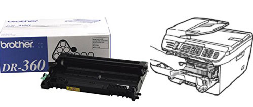 How to reset Brother DR360 laser drum unit levels